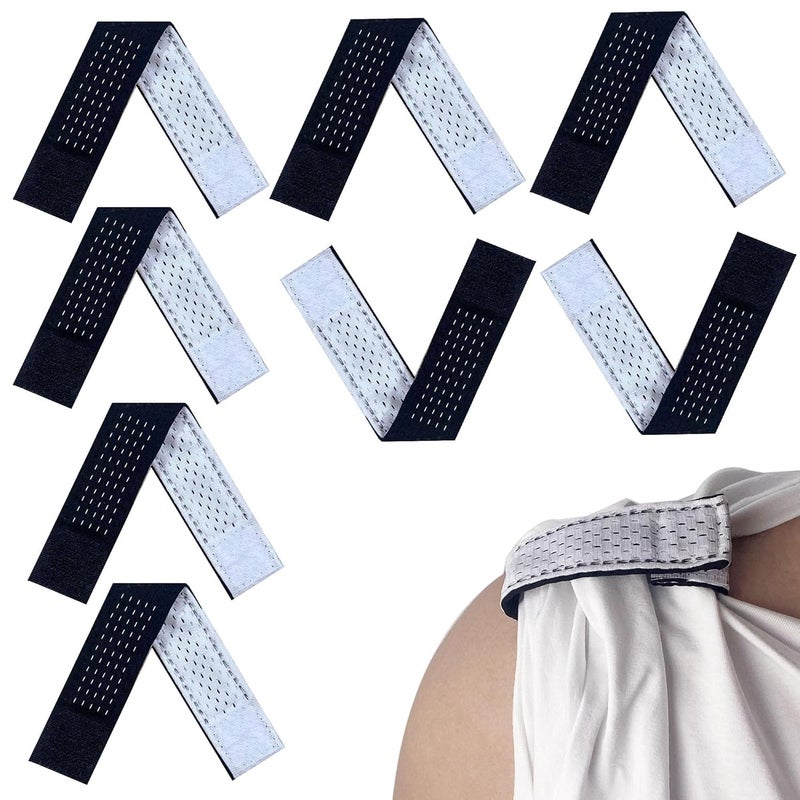 RRBXIA 8 Count Softball Sleeve Holders Breathable Mesh Material, Adjustable Straps for Sports Bands, Baseball, Soccer, Sports Shirts - Black, White - Image 1